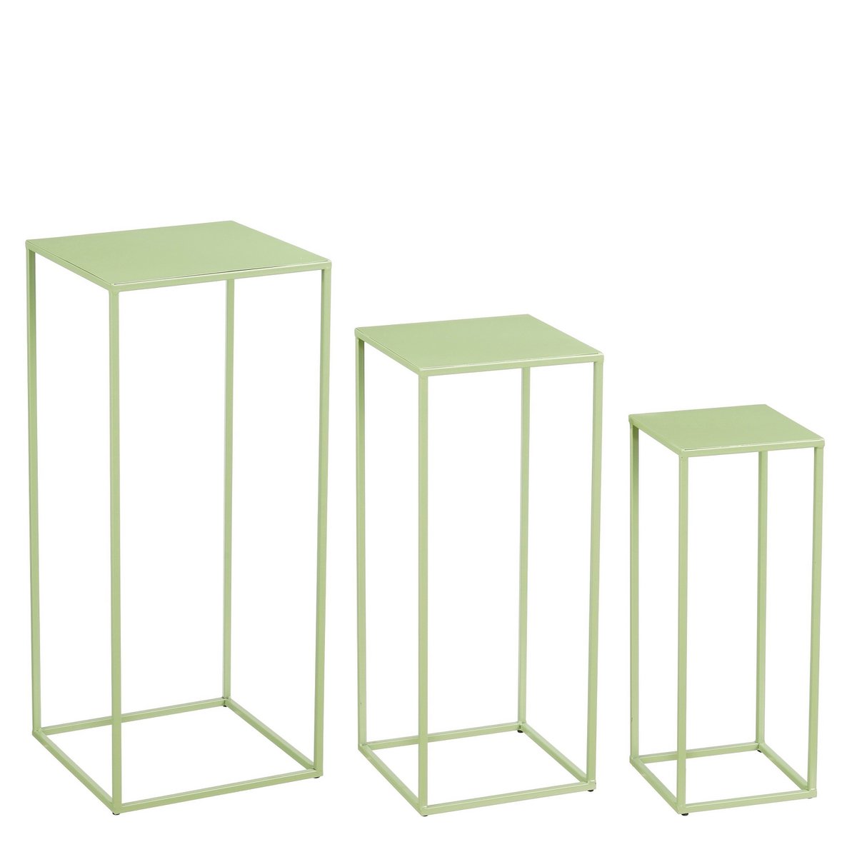 Quinty Bijzettafel Vierkant Set van 3 - Groen