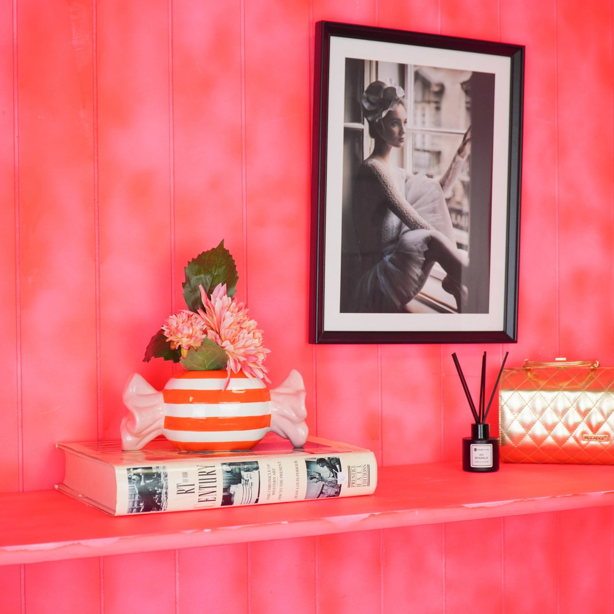 Candy Bloempot - Orange & Pink