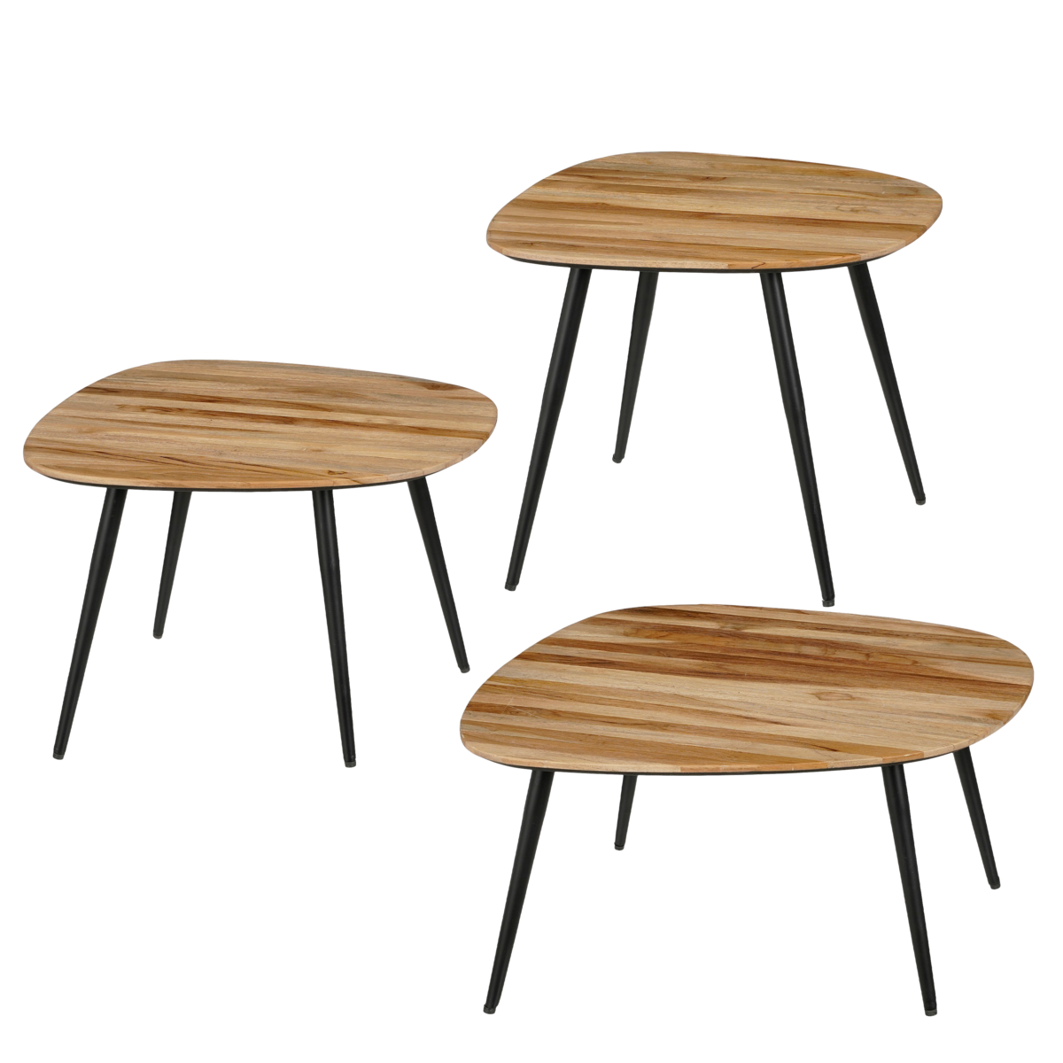 Jailey Bijzettafel Set van 3 Bruin