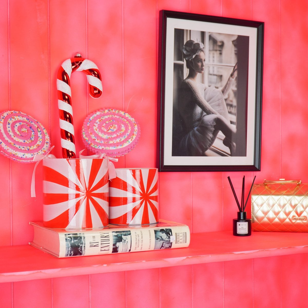 Swirl Bloempot - Roze & Rood