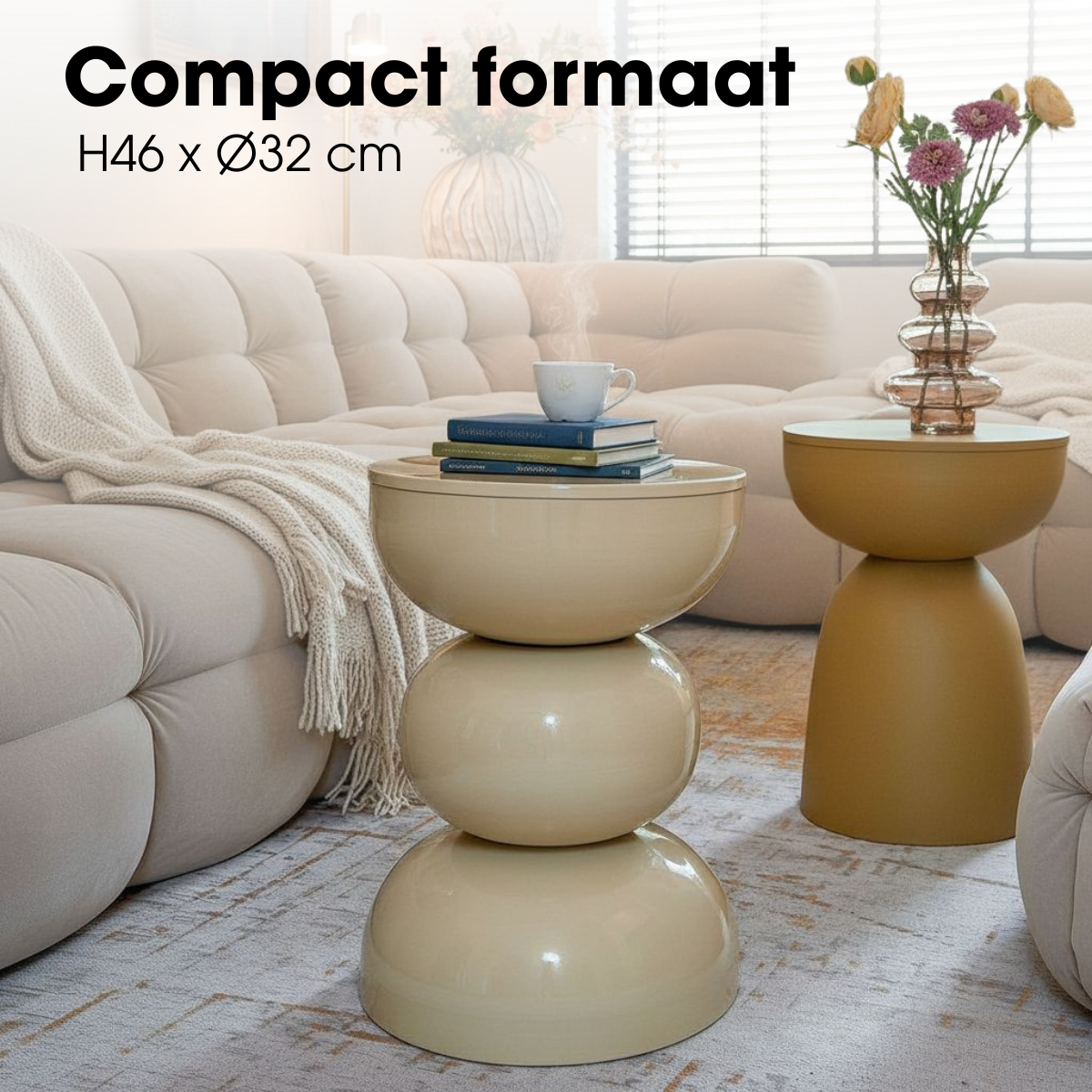 Luna Bijzettafel - Beige